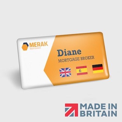 Picture of NAME BADGE FLAG DOMED