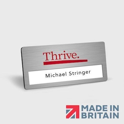 Picture of MAGNETIC METAL FACE WINDOW NAME BADGE