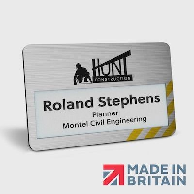 Picture of METAL FACE XL WINDOW NAME BADGE