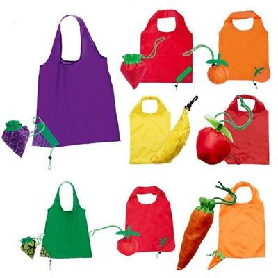 Picture of FRUIT N VEG SHAPE REUSABLE FOLDING BAG in a Pouch.