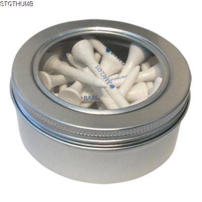 Picture of TURIN TIN OF TEES 54MM SUPERB PLAIN TIN