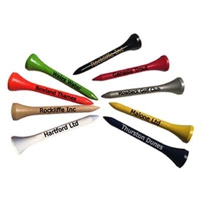 Picture of 54MM WOOD GOLF TEE STRAIGHT LINE PRINT