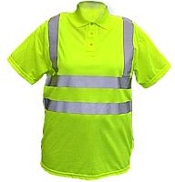 Picture of HIGH VISIBILITY DOUBLE BAND SAFETY POLO SHIRT in Yellow