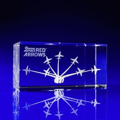 Picture of AEROPLANE CRYSTAL GLASS MODEL AWARD.