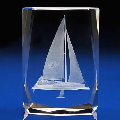 Picture of CHAMONIX CRYSTAL AWARD with 3D Engraving.