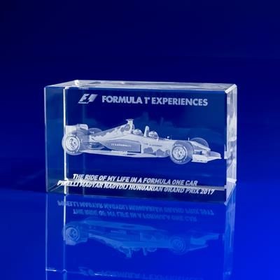 Picture of F1 FORMULA ONE GIFT IDEA, AWARD & PAPERWEIGHT in Crystal.