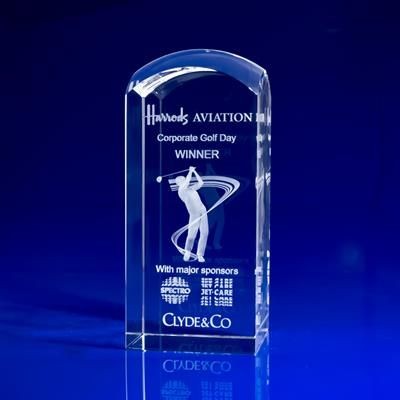 Picture of GOLF TROPHY CRYSTAL GLASS AWARD.
