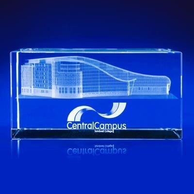 Picture of CRYSTAL GLASS GRADUATION PAPERWEIGHT OR AWARD