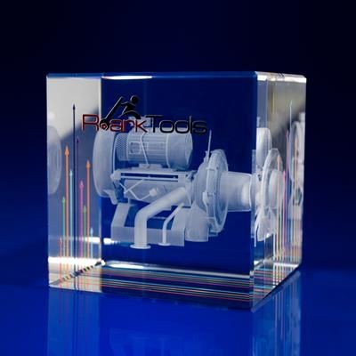 Picture of CRYSTAL GLASS CUBE.