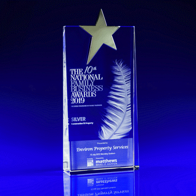 Picture of STAR TOWER CRYSTAL AWARD.