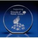 Picture of CRYSTAL GLASS FLOWERS PAPERWEIGHT OR AWARD
