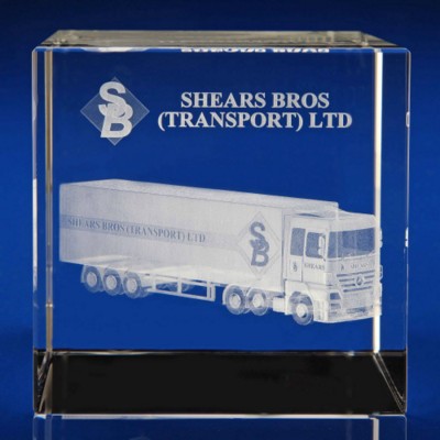 Picture of CRYSTAL GLASS FREIGHT PAPERWEIGHT OR AWARD