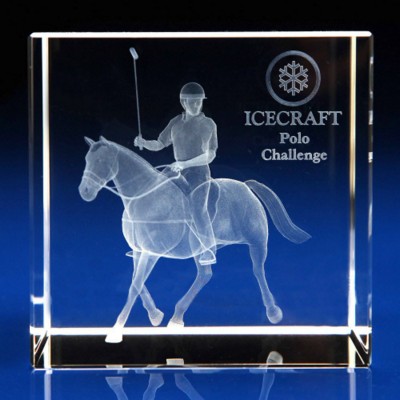 Picture of CRYSTAL GLASS HORSE PAPERWEIGHT OR AWARD