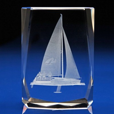 Picture of CRYSTAL SAILING AWARD & PAPERWEIGHT GIFT IDEA