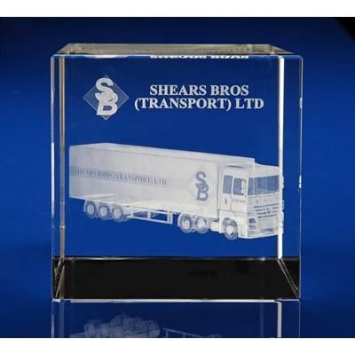 Picture of CRYSTAL GLASS SHIPPING PAPERWEIGHT OR AWARD