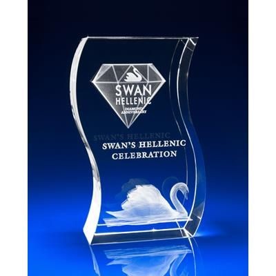 Picture of CRYSTAL GLASS WAVE AWARD OR TROPHY AWARD.