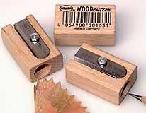 Picture of BEECH WOOD SINGLE PENCIL SHARPENER.