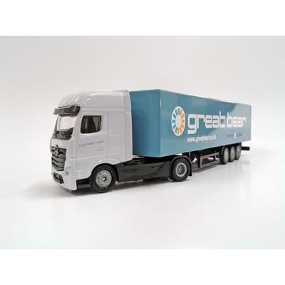 Picture of ARTICULATED TRUCK AND PREMIUM METAL TRAILER MODEL in White.