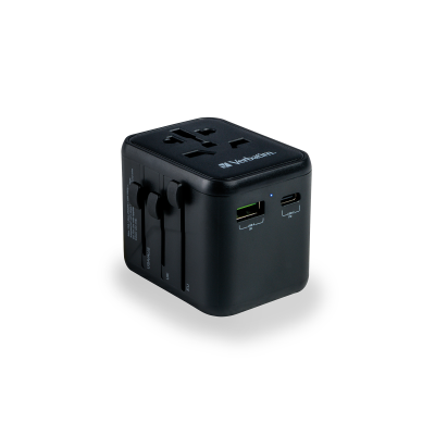 Picture of VERBATIM 2-PORT USB-C UNIVERSAL TRAVEL ADAPTER