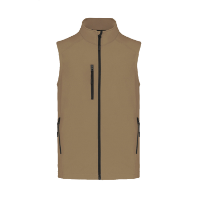 Picture of 3-LAYER SOFTSHELL BODYWARMER VEST in Brown.
