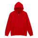 ZIP HOODED HOODY SWEATSHIRT in Red image 2
