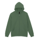 ZIP HOODED HOODY SWEATSHIRT in Olive image 2