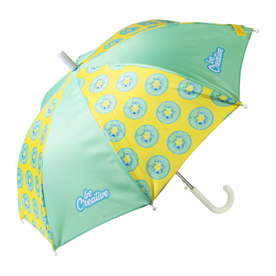 Picture of CUSTOM RPET CHILDRENS UMBRELLA in White