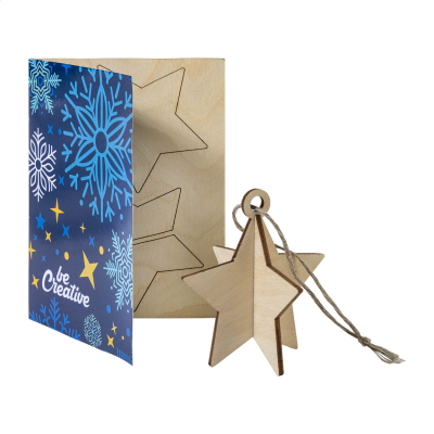 Picture of CHRISTMAS CARD, STAR in Natural