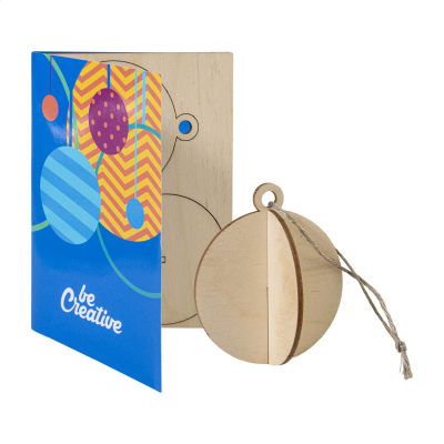 Picture of CHRISTMAS CARD, BALL in Natural