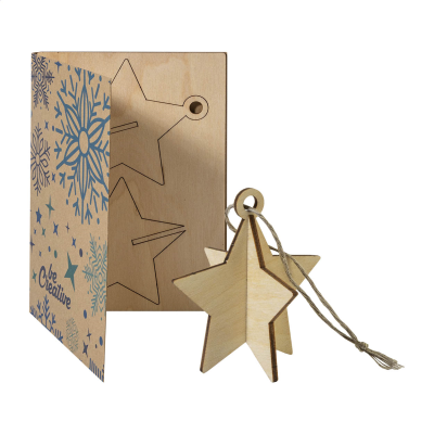 Picture of CHRISTMAS CARD, STAR in Natural