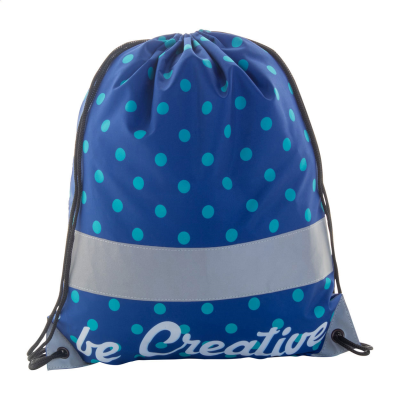 Picture of CUSTOM REFLECTIVE DRAWSTRING BAG in Silver.