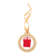 Picture of CHRISTMAS TREE ORNAMENT, GIFT BOX in Natural