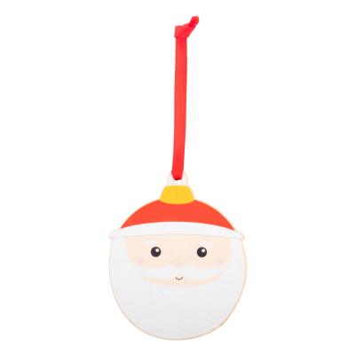 Picture of CHRISTMAS TREE ORNAMENT, FATHER CHRISTMAS SANTA in White.