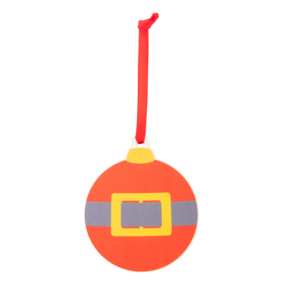Picture of CHRISTMAS TREE ORNAMENT, SANTAS BELLY in Red.