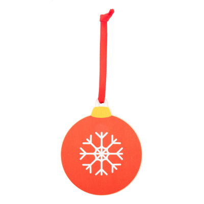 Picture of CHRISTMAS TREE ORNAMENT, SNOWFLAKE in Red.
