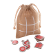 Picture of CHRISTMAS TIC-TAC-TOE, ORNAMENT & GIFT BOX in Natural