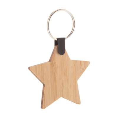 Picture of CHRISTMAS KEYRING, STAR in Natural