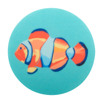 Picture of RPET FELT COASTER, CIRCLE in White.