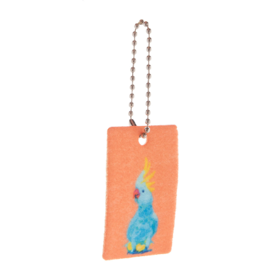 Picture of CUSTOM KEYRING, RECTANGULAR in White.