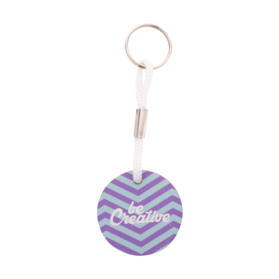 Picture of CUSTOM KEYRING in White