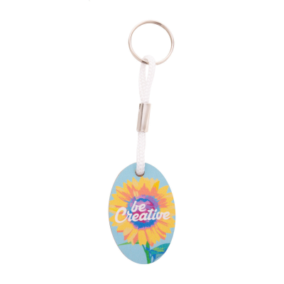 Picture of CUSTOM KEYRING in White