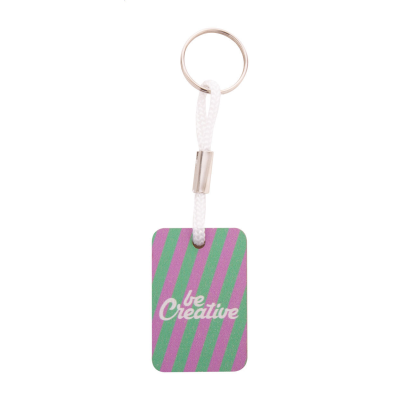 Picture of CUSTOM KEYRING in White