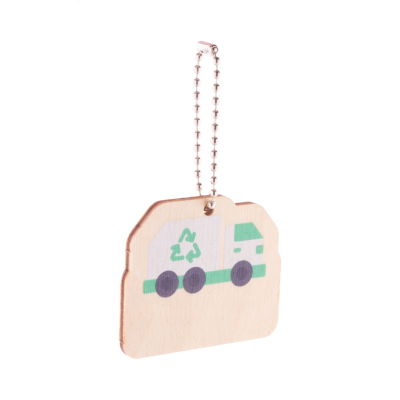 Picture of KEYRING, GARBAGE TRUCK in Natural