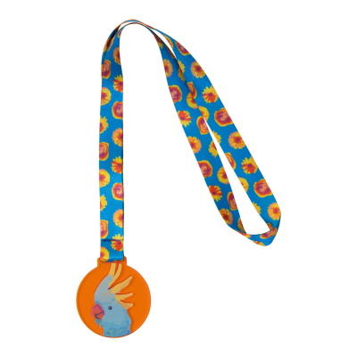 Picture of CUSTOM MEDAL in Clear Transparent Orange.