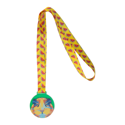 Picture of CUSTOM MEDAL in Clear Transparent Green.