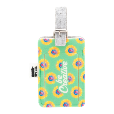 Picture of CUSTOM RPET LUGGAGE TAG in White