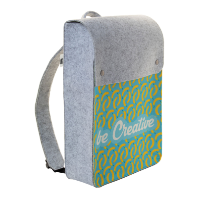 Picture of CUSTOM RPET BACKPACK RUCKSACK in White