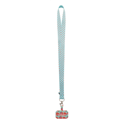 Picture of CUSTOM RPET MOBILE PHONE HOLDER LANYARD in White.