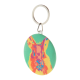 Picture of PIN BUTTON KEYRING in White