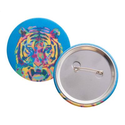 Picture of PIN BUTTON BADGE in White.